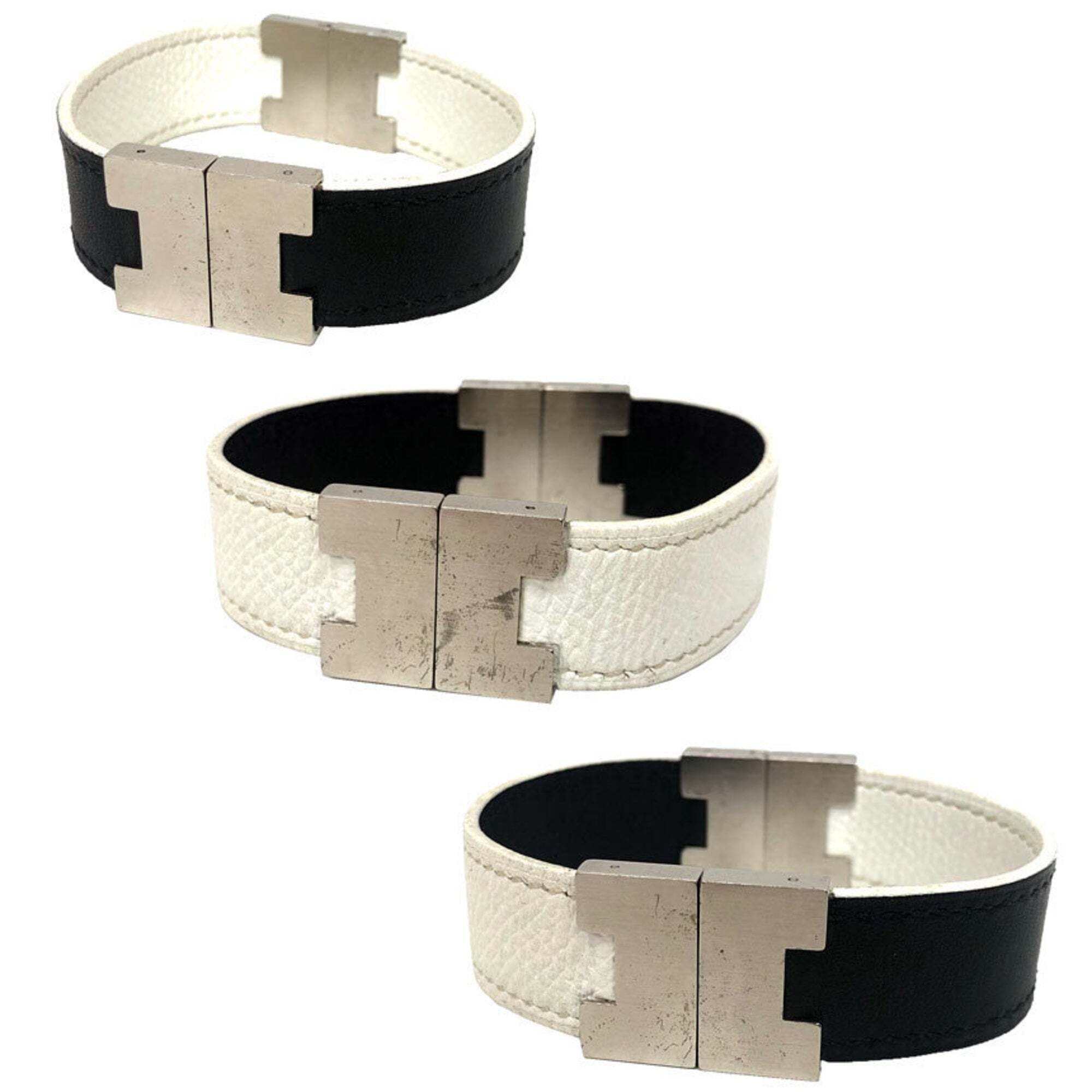 Hermes Hermes Bracelet Lurie 3way Black X White